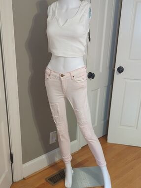 True Religion  Light Pink Skinny Jeans